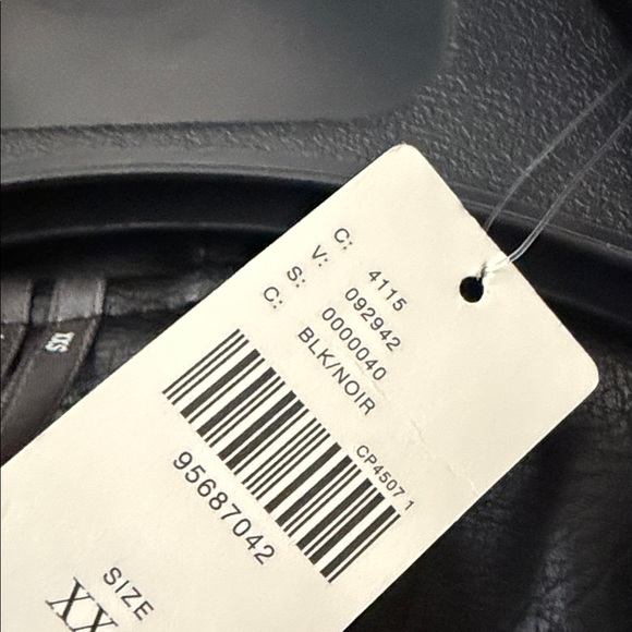 Anthropologie Black Faux Leather Moto Jacket - Picture 4 of 4